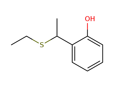 Molecular Structure of 114106-39-7 (Phenol, 2-[1-(ethylthio)ethyl]-)