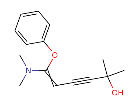 Molecular Structure of 138588-49-5 (5-Hexen-3-yn-2-ol, 6-(dimethylamino)-2-methyl-6-phenoxy-)