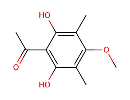 Molecular Structure of 129399-54-8 (Ethanone,1-(2,6-dihydroxy-4-methoxy-3,5-dimethylphenyl)-)