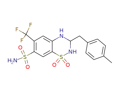 3-(4-methyl-benzyl)-1,1-dioxo-6-trifluoromethyl-1,2,3,4-tetrahydro-1λ<sup>6</sup>-benzo[1,2,4]thiadiazine-7-sulfonic acid amide