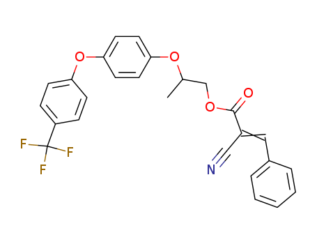 2-Propenoic acid, 2-cyano-3-phenyl-,
2-[4-[4-(trifluoromethyl)phenoxy]phenoxy]propyl ester