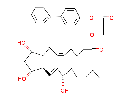 (Z)-7-[(1R,2R,3R,5S)-3,5-Dihydroxy-2-((1E,5Z)-(S)-3-hydroxy-octa-1,5-dienyl)-cyclopentyl]-hept-5-enoic acid biphenyl-4-yloxycarbonylmethyl ester