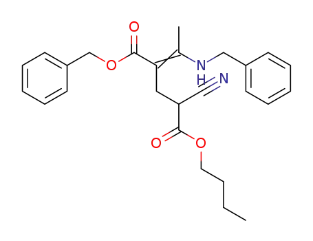2-[1-Benzylamino-eth-(E)-ylidene]-4-cyano-pentanedioic acid 1-benzyl ester 5-butyl ester