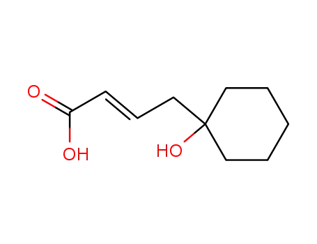 Molecular Structure of 7465-10-3 (2-Butenoic acid, 4-(1-hydroxycyclohexyl)-, (E)-)