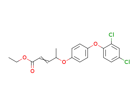 Molecular Structure of 72281-60-8 (Ethyl 4-[4(2,4-dichlorophenoxy)phenoxy]<sup>(2)</sup>-pentenoate)