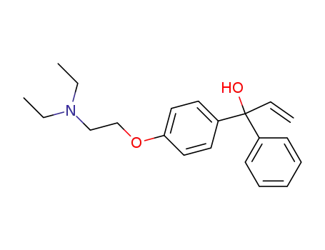 Molecular Structure of 56431-04-0 (1-[4-(2-Diethylamino-ethoxy)-phenyl]-1-phenyl-prop-2-en-1-ol)