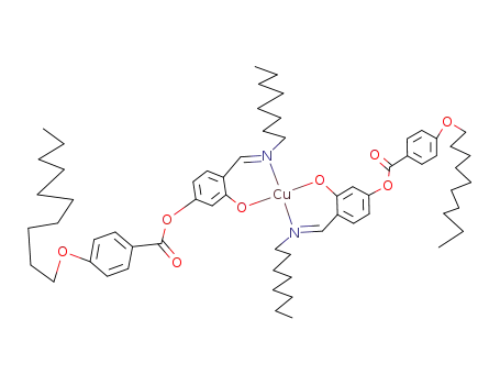 Molecular Structure of 124742-33-2 (Copper, bis[3-hydroxy-4-[(octylimino)methyl]phenyl
4-(decyloxy)benzoato]-)