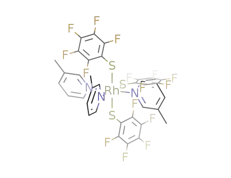 Molecular Structure of 143300-92-9 (Rhodium, tris(3-methylpyridine)tris(pentafluorobenzenethiolato)-)