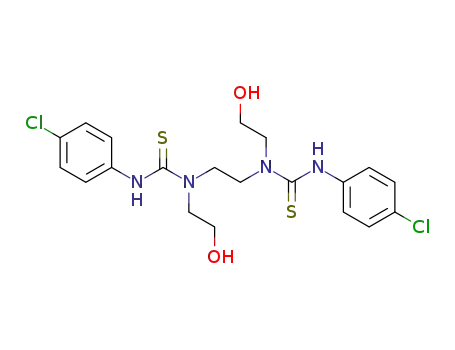 N.N'-Bis-<2-hydroxy-aethyl>-N.N'-bis-<(4-chlor-phenyl)-thiocarbamoyl>-aethylendiamin
