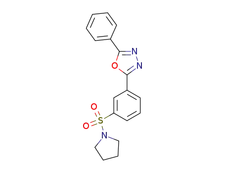 2-Phenyl-5-[3-(pyrrolidine-1-sulfonyl)-phenyl]-[1,3,4]oxadiazole