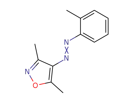 Molecular Structure of 59972-37-1 (Isoxazole, 3,5-dimethyl-4-[(2-methylphenyl)azo]-)