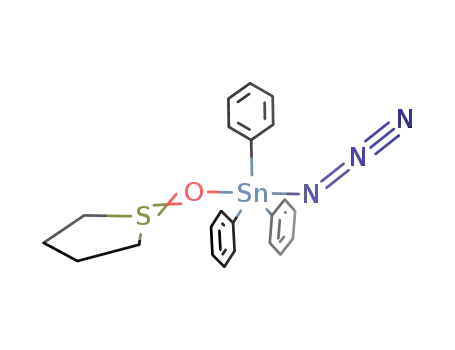 Molecular Structure of 84567-42-0 (Sn(C<sub>6</sub>H<sub>5</sub>)3N<sub>3</sub>(C<sub>4</sub>H<sub>8</sub>SO))