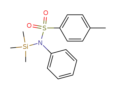 Molecular Structure of 89902-36-3 (Benzenesulfonamide, 4-methyl-N-phenyl-N-(trimethylsilyl)-)