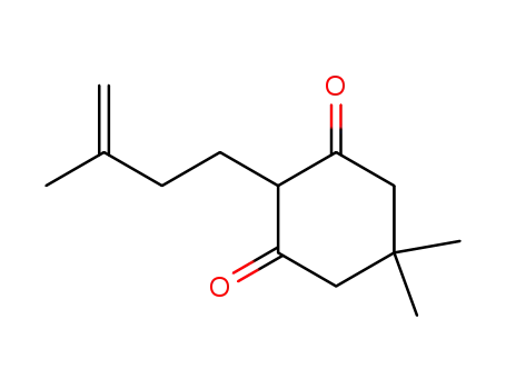 Molecular Structure of 71958-91-3 (5,5-dimethyl-2-(3-methyl-3-butenyl)-1,3-cyclohexanedione)