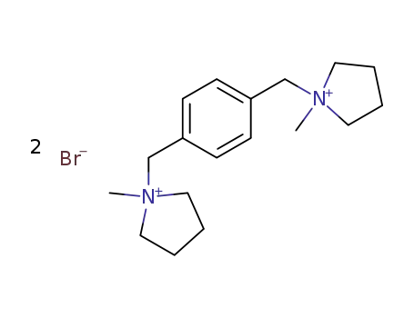 Molecular Structure of 63885-00-7 (Pyrrolidinium,1,1'-[1,4-phenylenebis(methylene)]bis[1-methyl-, dibromide (9CI))