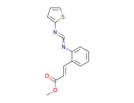 2-Propenoic acid, 3-[2-[(2-thienylcarbonimidoyl)amino]phenyl]-, methyl
ester, (E)-