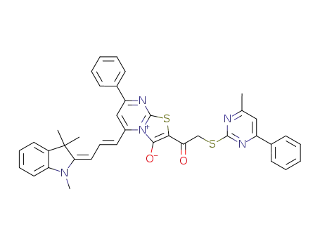 7-phenyl-2-<(4-methyl-6-phenyl-2-pyrimidinylthio)acetyl>-5-<3-(1,3,3-trimethyl-2,3-dihydro-2-indolylidene)-1-propenyl>thiazolo<3,2-a>pyrimidin-3-ylio oxide