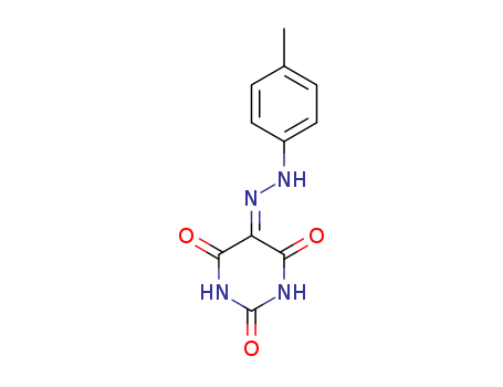 Molecular Structure of 19849-57-1 (2,4,5,6(1H,3H)-Pyrimidinetetrone, 5-[(4-methylphenyl)hydrazone])