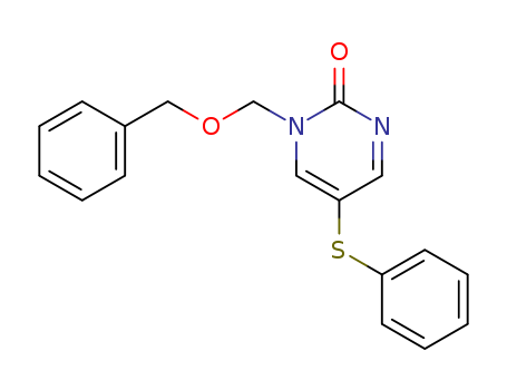 2(1H)-Pyrimidinone, 1-[(phenylmethoxy)methyl]-5-(phenylthio)-