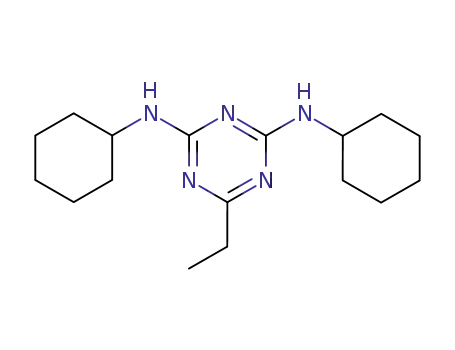 Molecular Structure of 26741-04-8 (1,3,5-Triazine-2,4-diamine,N2,N4-dicyclohexyl-6-ethyl-)