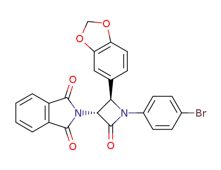 1H-Isoindole-1,3(2H)-dione,
2-[2-(1,3-benzodioxol-5-yl)-1-(4-bromophenyl)-4-oxo-3-azetidinyl]-