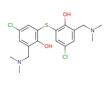 4,4'-dichloro-6,6'-bis-dimethylaminomethyl-2,2'-sulfanediyl-di-phenol