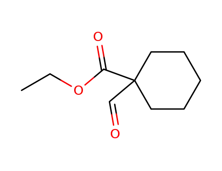 Molecular Structure of 36873-48-0 (Cyclohexanecarboxylicacid, 1-formyl-, ethyl ester)