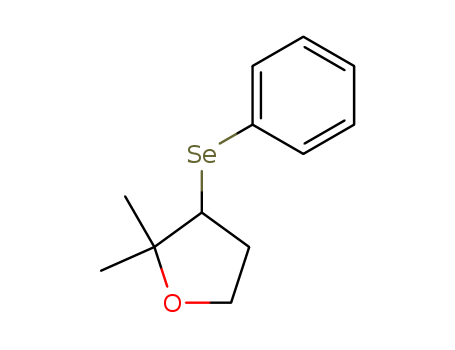 Molecular Structure of 114524-24-2 (Furan, tetrahydro-2,2-dimethyl-3-(phenylseleno)-)