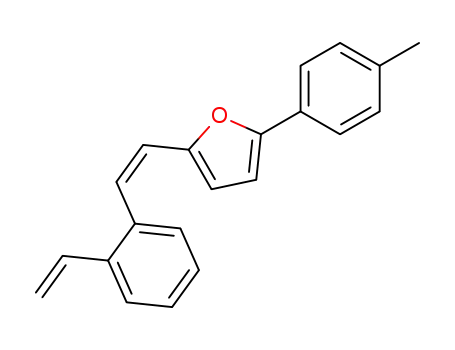 Molecular Structure of 140473-16-1 (Furan, 2-[2-(2-ethenylphenyl)ethenyl]-5-(4-methylphenyl)-, (Z)-)