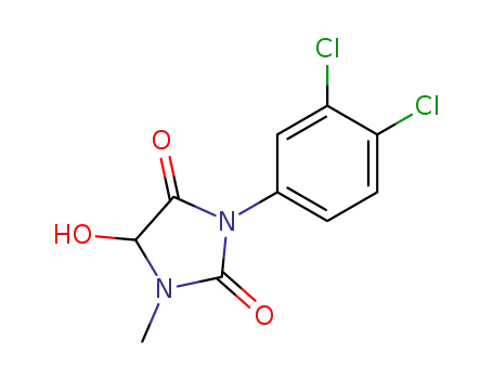 Molecular Structure of 38655-54-8 (3-(3,4-dichloro-phenyl)-5-hydroxy-1-methyl-imidazolidine-2,4-dione)
