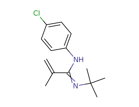 Molecular Structure of 75224-95-2 (2-Propenimidamide, N-(4-chlorophenyl)-N-(1, 1-dimethylethyl)-2-methyl-)