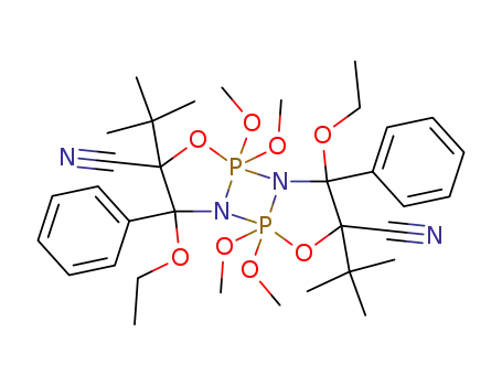 4,9-Di-tert-butyl-5,10-diethoxy-2,2,7,7-tetramethoxy-5,10-diphenyl-3,8-dioxa-1,6-diaza-2λ<sup>5</sup>,7λ<sup>5</sup>-diphospha-tricyclo[5.3.0.0<sup>2,6</sup>]decane-4,9-dicarbonitrile