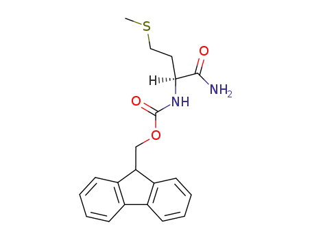 Molecular Structure of 314732-61-1 ((9H-fluoren-9-yl)methyl (S)-(1-amino-4-(methylthio)-1-oxobutan-2-yl)carbamate)