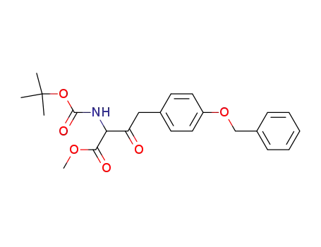 Molecular Structure of 61172-72-3 (Benzenebutanoic acid,
a-[[(1,1-dimethylethoxy)carbonyl]amino]-b-oxo-4-(phenylmethoxy)-,
methyl ester)