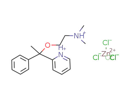 [2-(1-(dimethylammonioethoxy)-1-phenylethyl)pyridinium] tetrachlorozincate(II)