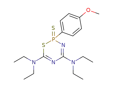 tetra-<i>N</i>-ethyl-2-(4-methoxy-phenyl)-2-thioxo-2<i>H</i>-2λ<sup>5</sup>-[1,3,5,2]thiadiazaphosphinine-4,6-diamine