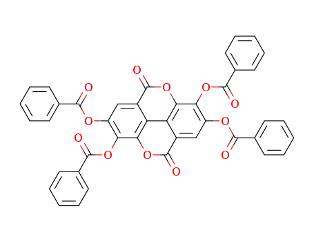 2,3,7,8-tetrakis-benzoyloxy-chromeno[5,4,3-<i>cde</i>]chromene-5,10-dione