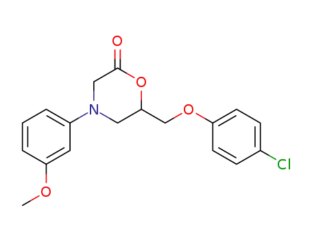 Molecular Structure of 61974-45-6 (2-Morpholinone, 6-[(4-chlorophenoxy)methyl]-4-(3-methoxyphenyl)-)