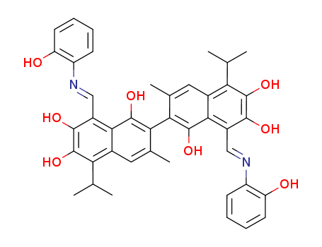 88761-85-7,8,8-bis{(E)-[(2-hydroxyphenyl)imino]methyl}-5,5-diisopropyl-3,3-dimethyl-2,2-binaphthalene-1,1,6,6,7,7-hexol,