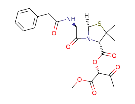 4-Thia-1-azabicyclo[3.2.0]heptane-2-carboxylic acid,
3,3-dimethyl-7-oxo-6-[(phenylacetyl)amino]- (2S,5R,6R)-,
1-(methoxycarbonyl)-2-oxopropyl ester