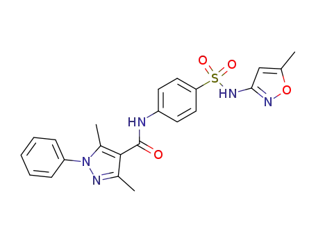1H-Pyrazole-4-carboxamide,
3,5-dimethyl-N-[4-[[(5-methyl-3-isoxazolyl)amino]sulfonyl]phenyl]-1-phen
yl-