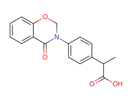 Molecular Structure of 61126-83-8 (Benzeneacetic acid, a-methyl-4-(4-oxo-2H-1,3-benzoxazin-3(4H)-yl)-)