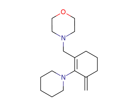 Molecular Structure of 61580-95-8 (Morpholine, 4-[[3-methylene-2-(1-piperidinyl)-1-cyclohexen-1-yl]methyl]-)