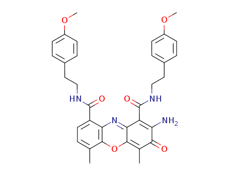 63879-44-7,3H-Phenoxazine-1,9-dicarboxamide,2-amino-N1,N9-bis[2-(4-methoxyphenyl)ethyl]-4,6-dimethyl-3-oxo-,