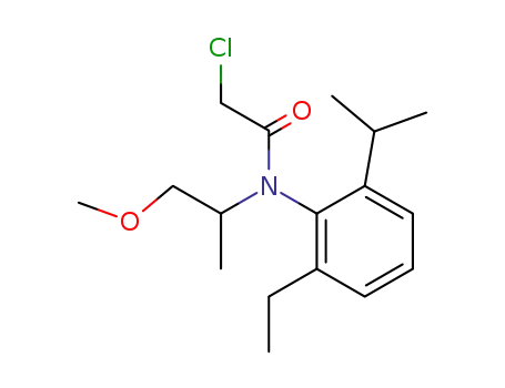 Molecular Structure of 51218-80-5 (Acetamide,
2-chloro-N-[2-ethyl-6-(1-methylethyl)phenyl]-N-(2-methoxy-1-methylethyl)
-)