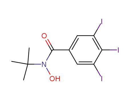Molecular Structure of 68871-95-4 (Benzamide, N-(1,1-dimethylethyl)-N-hydroxy-3,4,5-triiodo-)