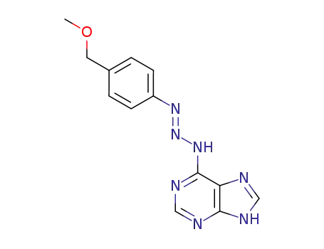 Molecular Structure of 112177-82-9 (1H-Purine, 6-[3-[4-(methoxymethyl)phenyl]-1-triazenyl]-)