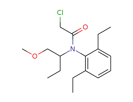 Molecular Structure of 61874-12-2 (Acetamide, 2-chloro-N-(2,6-diethylphenyl)-N-[1-(methoxymethyl)propyl]-)