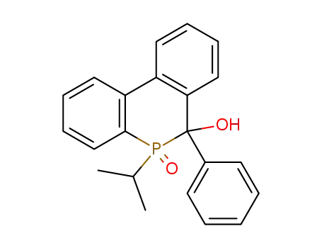Molecular Structure of 61782-52-3 (6-Phosphanthridinol, 5,6-dihydro-5-(1-methylethyl)-6-phenyl-, 5-oxide)