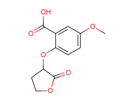 Benzoic acid, 5-methoxy-2-[(tetrahydro-2-oxo-3-furanyl)oxy]-